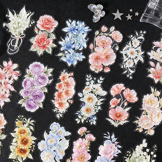 Iridescent Floral Series Sticker Pack