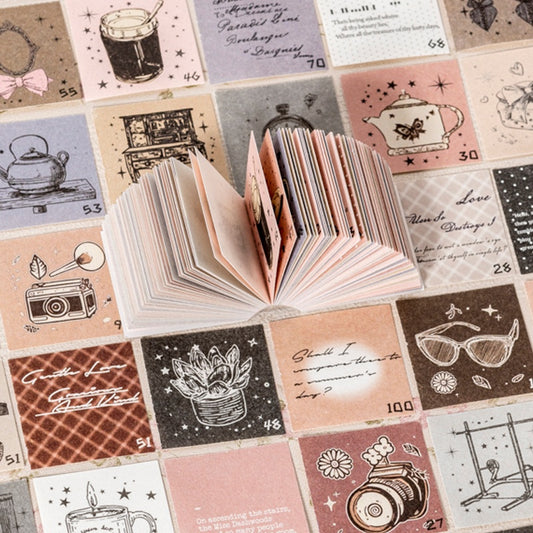 Exquisite Girl 100 Days Punch Card Scrapbook Paper 100Pcs