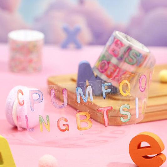 Alphabet Wonderland Series PET Die-Cut Alphabet Tape