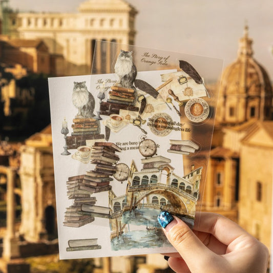 Strolling in Rome Series PET Sticker Book