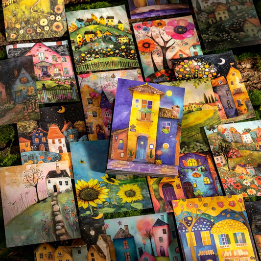 Strange House series of house-themed landscape background sticker books