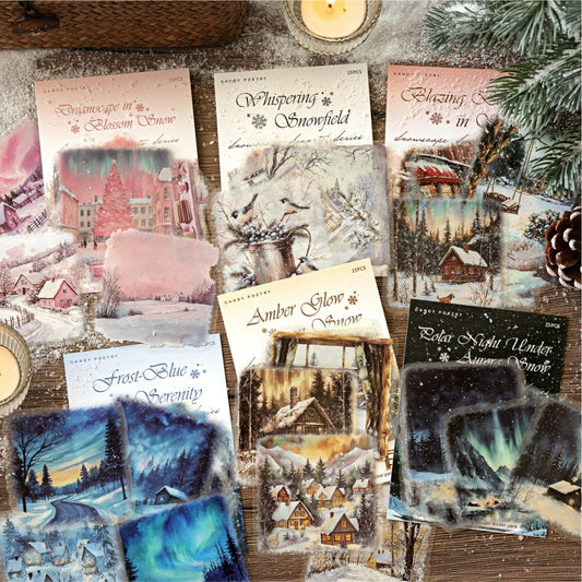 Snow Realm Poetry Series Sticker Pack 15Pcs
