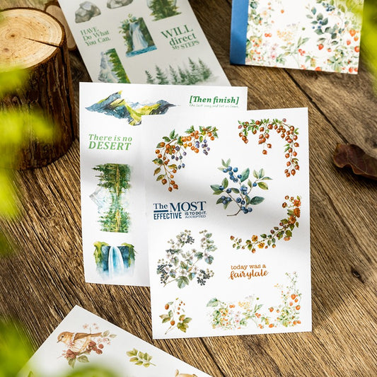 Forest Adventure Series Forest-Themed Dual Material Sticker Book