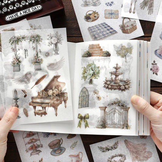 Old White Wander Series Sticker Book