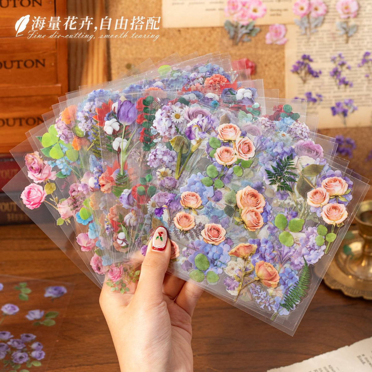 Flower Sticker Book Specimen Flower Sticker Book 30Pcs