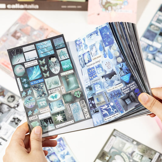 Soft Collage Series – Die-Cut Salt-Tone Scene Sticker Book