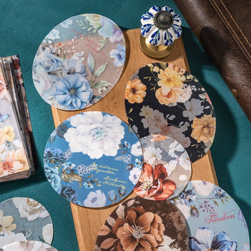 Night Blooms In Full Splendor Retro Material Sticker Pack