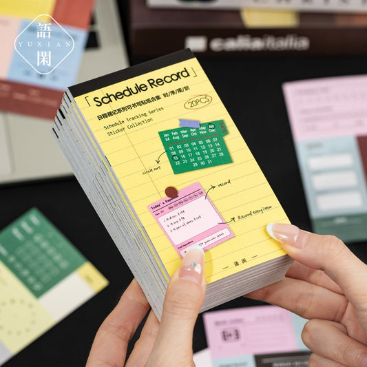 Schedule Record Writable Sticker Book 20 Sheets