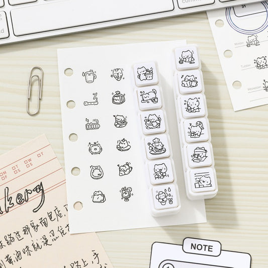 Six-Pack Kitten Stamps
