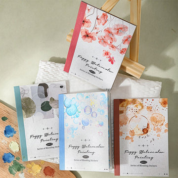 Foggy Watercolor Painting Series Sticker Book