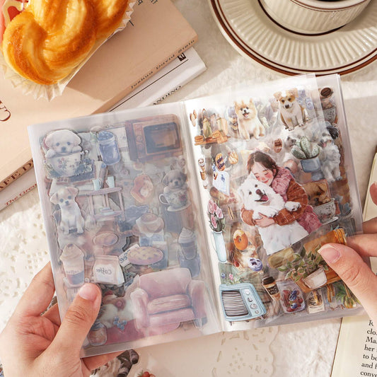Colorful cute pet record Sticker Book 20pcs