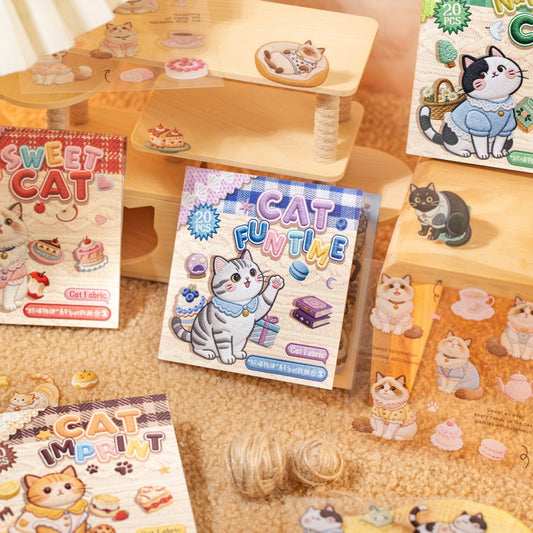 Weaving Cat Story Series Sticker Book