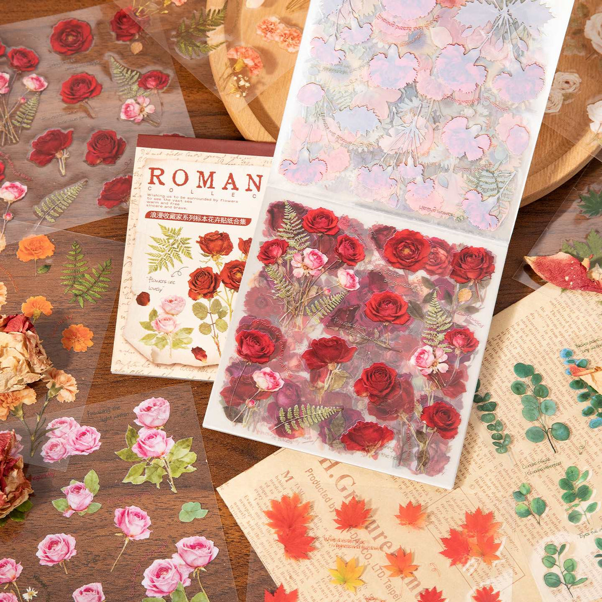 Flower Sticker Book Specimen Flower Sticker Book 30Pcs