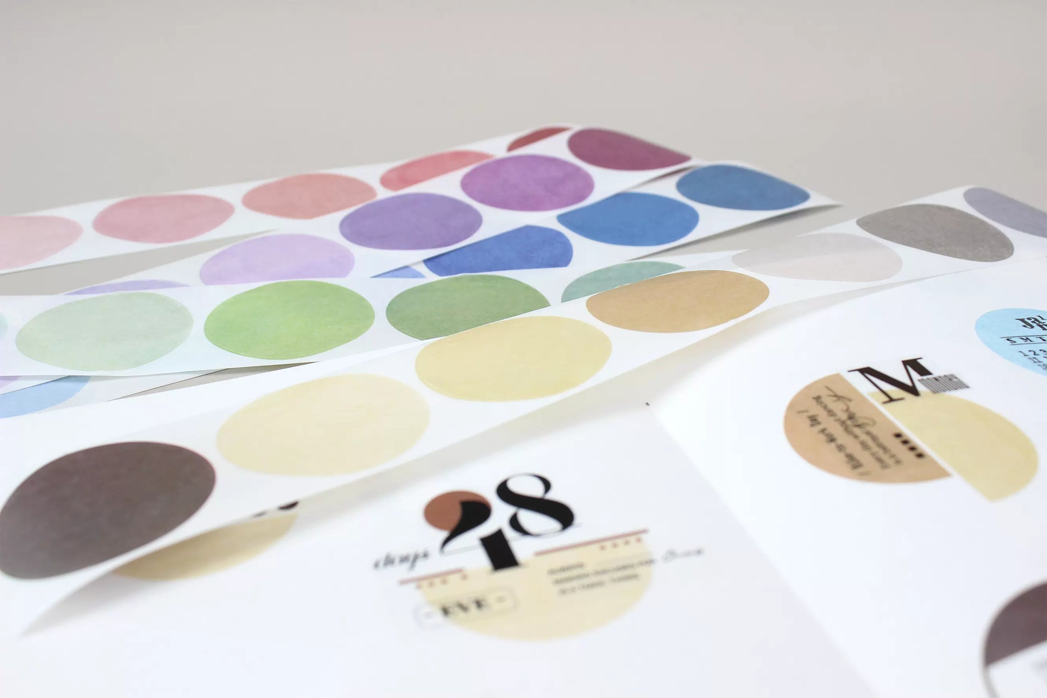 Solid Color Base Die Circle Sticker-TAHARA
