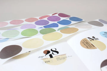 Solid Color Base Die Circle Sticker-TAHARA