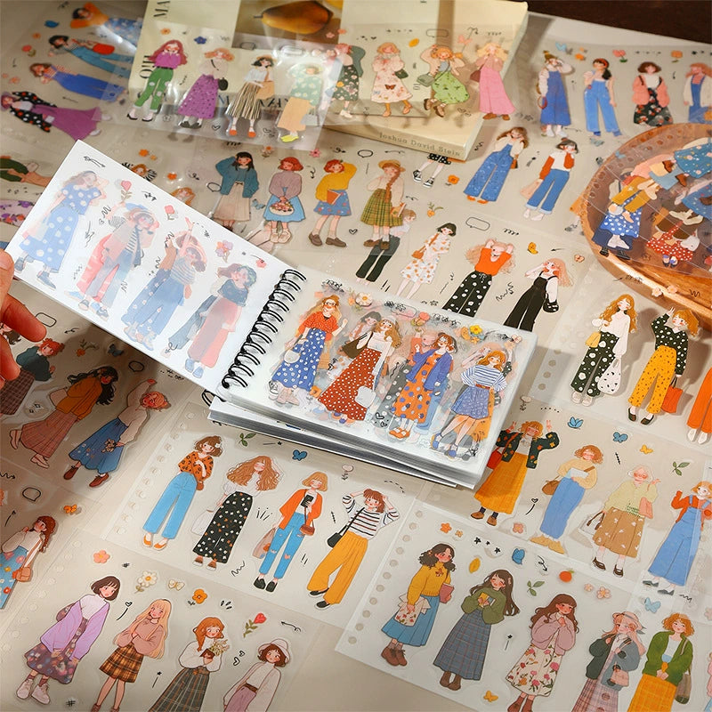 Girl character sticker book 50Pcs