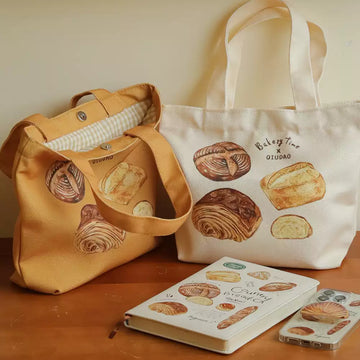 French Bread Mini Tote Bag - Canvas Handbag