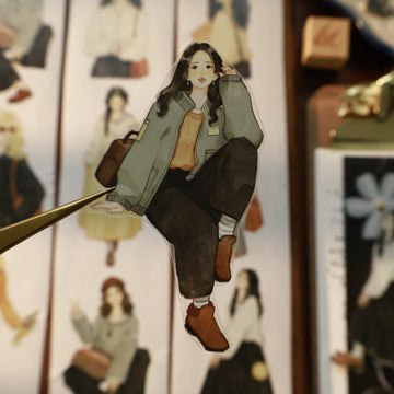 Pre-Cut Retro Girl Tape whole roll