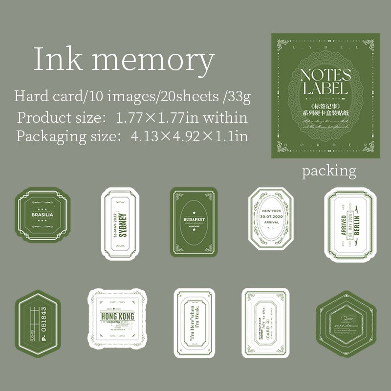Label Notes Series Boxed Stickers