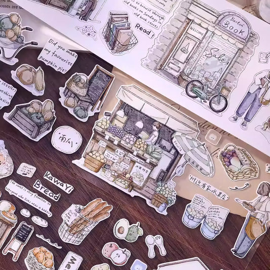 Little Street Light Vintage Salt Style Washi PET Tape