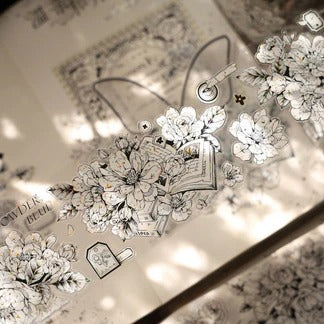 Die-cutting Language of Flowers Tape