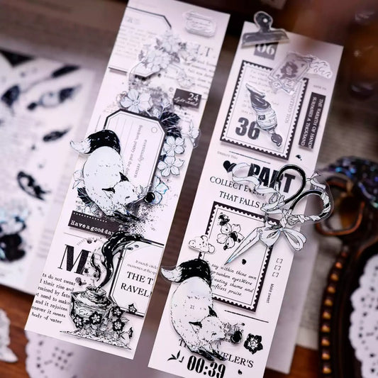 Black and White Art World Retro Fairy Tale Tape