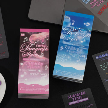 Literary Astrological Text Sticker Book 50Pcs