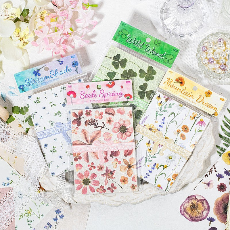 Spring Story Embossed Floral Paper Pack