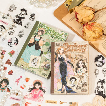 Retro Girl Poem Collection Series Pet Sticker Book