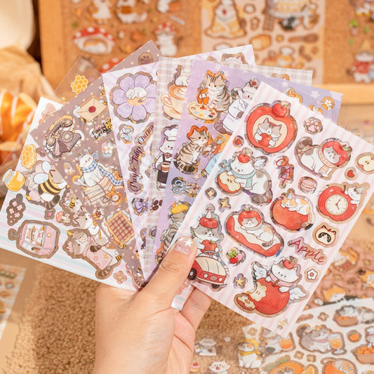 Cat Cat World Collection Series Pet Sticker Book